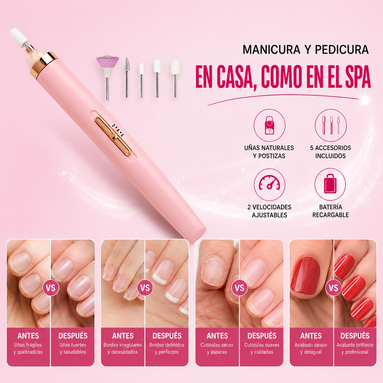 Lima Eléctrica Profesional para Uñas™